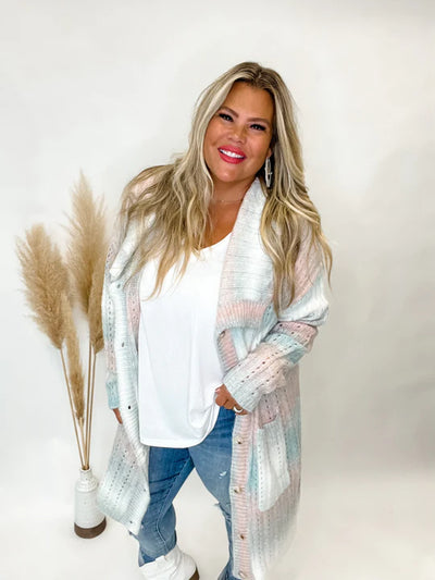 Duster Length "Celine" Cardigan with Belt by Blakeley
