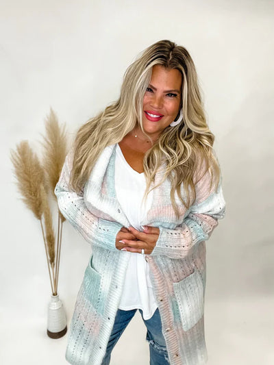 Duster Length "Celine" Cardigan with Belt by Blakeley